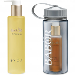 Lugnande och avstressande örtextrakt som kompletterar rengöringen med HY-ÖL för känslig hud. Nu i ett set till ett förmånligt pris med tillhörande gåva. Cleansing Set Phytoactive Sensitive med vattenflaska